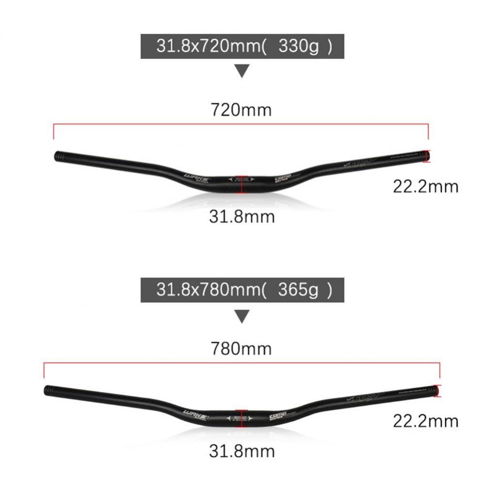 MTB Handlebar Aluminum Alloy Bicycle Swallow Handle 31.8*780mm/720mm Matt Black Bike Handlebars Matte Mountain Bike Accessories