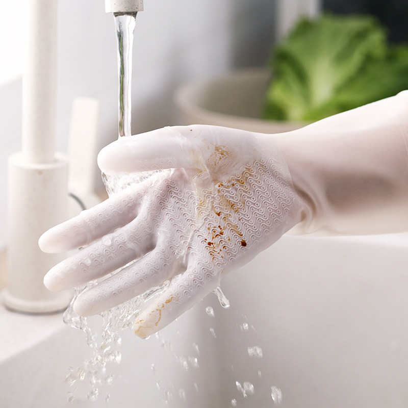 Guantes de cocina para lavar platos, manoplas de goma para lavar la ropa, guantes de limpieza para platos