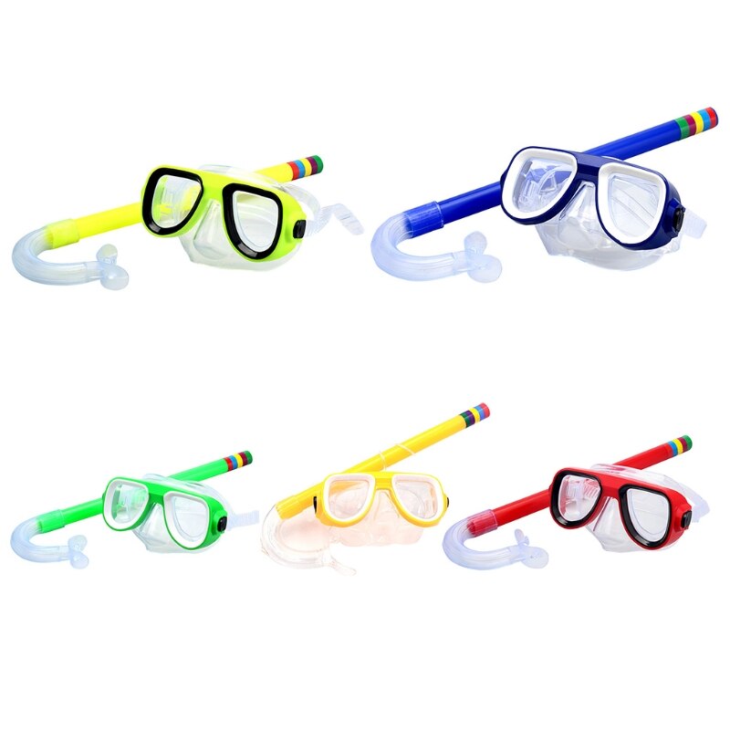 Kids Snorkel Set Snorkeling Mask Swimming Goggles with Snorkels Tube Diving Gear Q1FF