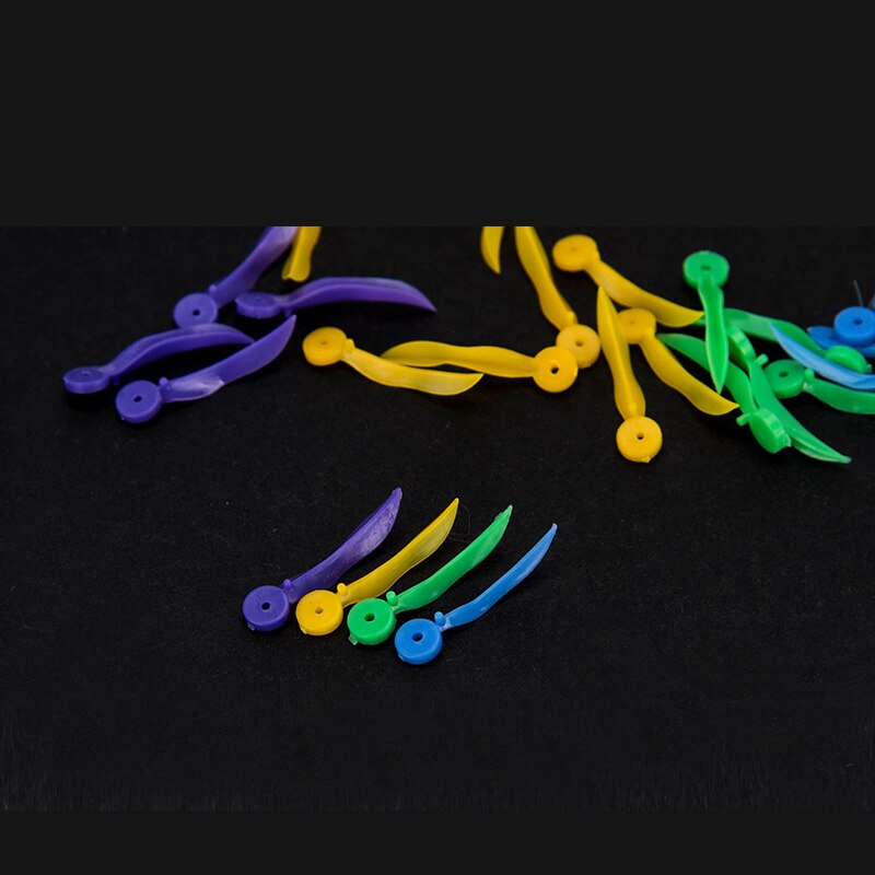 100 Pcs Medische Wegwerp Plastic Dental Wiggen Met Gat Arc Concave Diasteem Wiggen Met End Circulaire Gat Tandarts Gereedschap