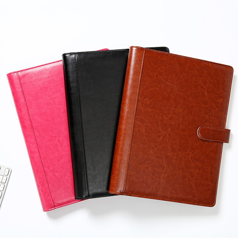 Document Organizer Folder A4 Spiral Notebook With Calculator 4 Ring Binder Manager Briefcase Office Portfolio Bag Hand Clip File