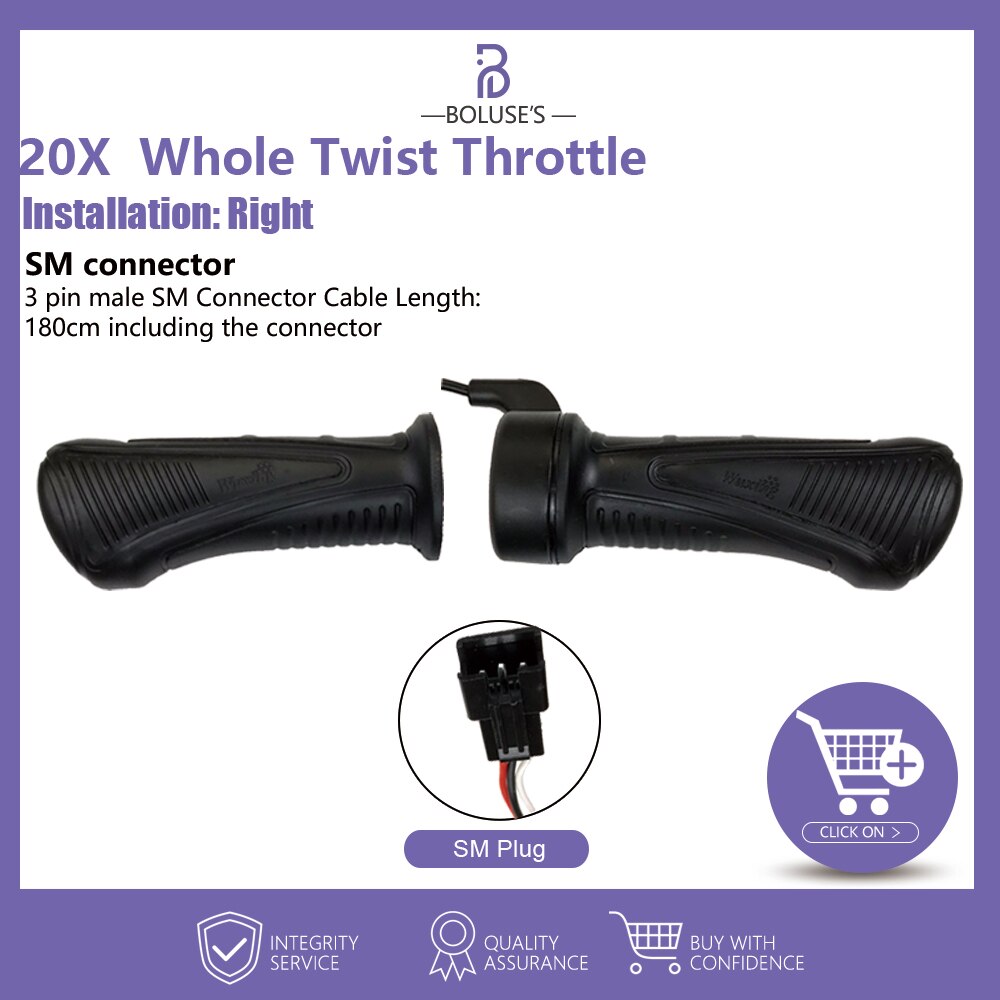 Wuxing 130X 108X 300X 21X Thumb Throttle 76X 20X Half FullTwist Throttle eBike Accelerator Electric Bike Accessories: 20X Full SM
