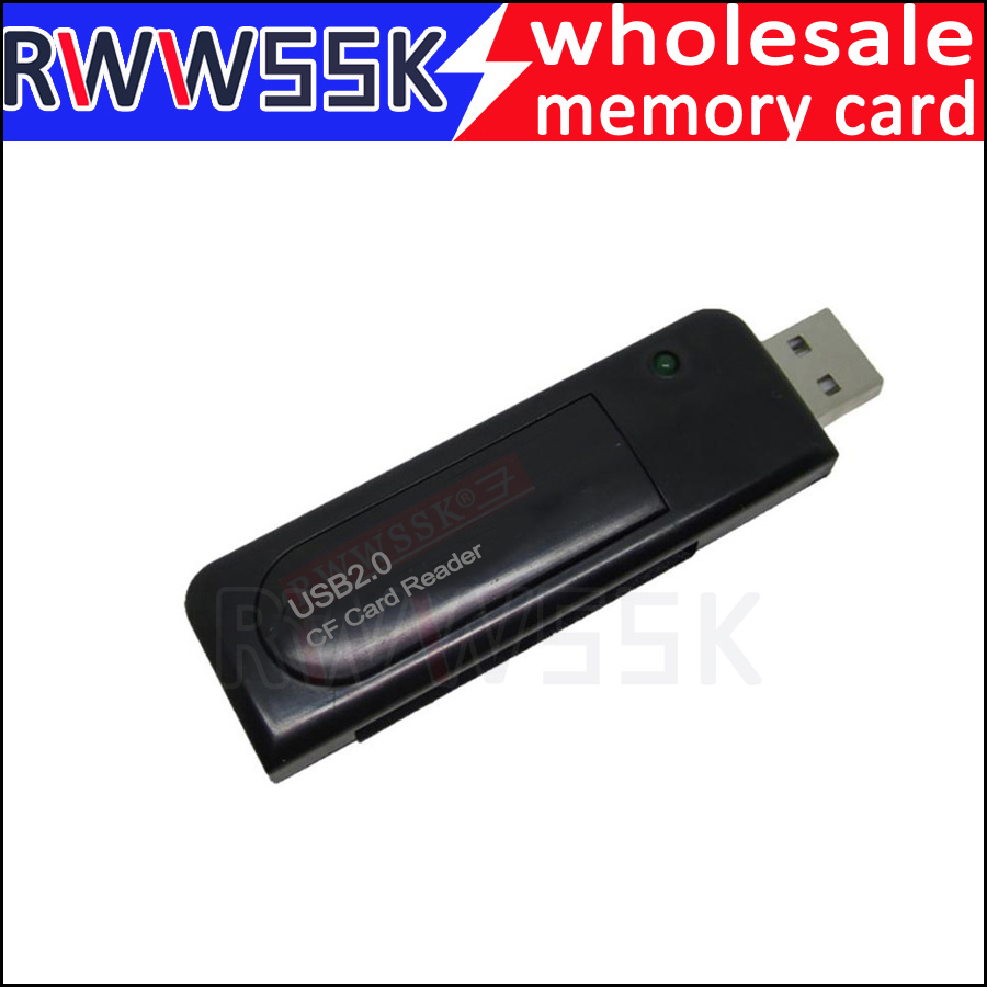 LED high speed CF Card reader Compact Flash USB 2.0 Card Reader for Machine tool PC Computer laptop CNC reader adapter: black