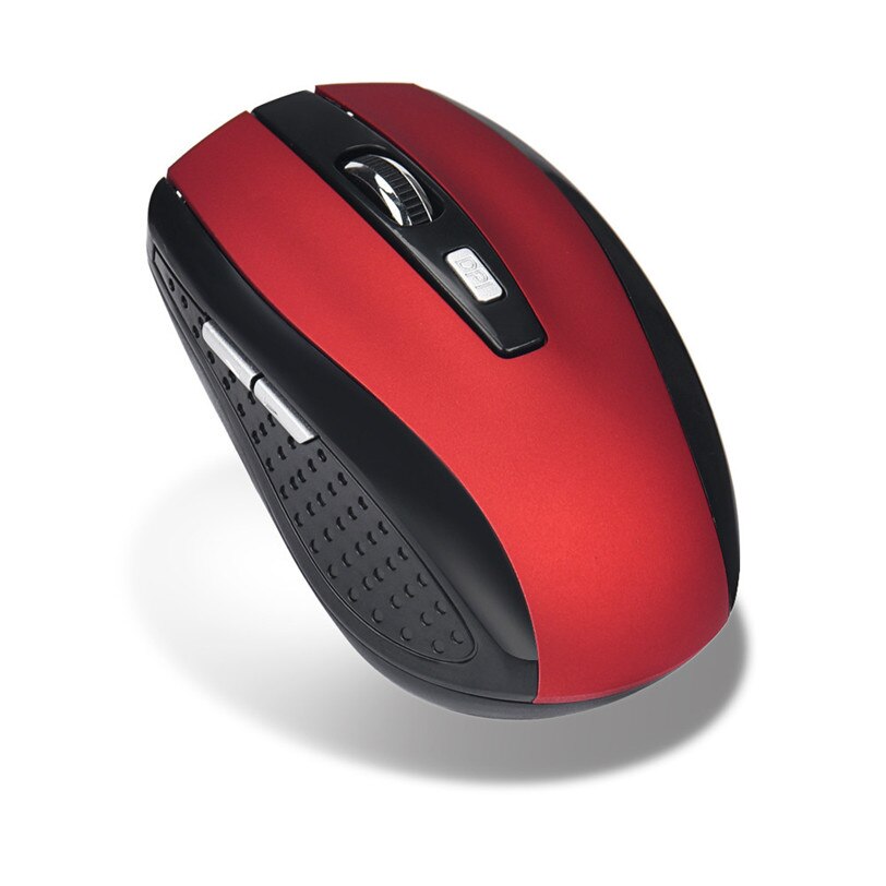 2.4GHz Wireless Gaming Mouse 6 Tasti Ricevitore USB Pro Gamer Mouse Per PC Del Computer Portatile Del Desktop Professionale Mouse Del Computer: Rosso