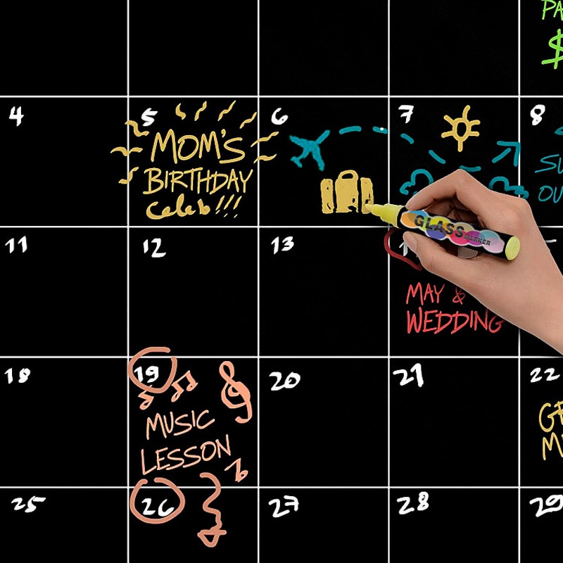 Magnetisk månadskalender miljöskydd kylmagnet veckoplanerare hem klassrum återanvändbara kontorsmaterial