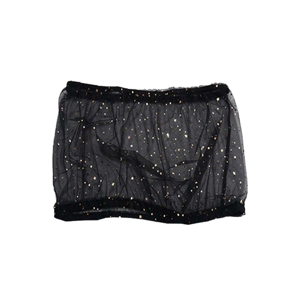 Bird Cage Cover Dustproof Birdseed Net Seed Catcher Nylon Mesh Birdseed Net Guard For Length 35-46cm Bird Cage: Black