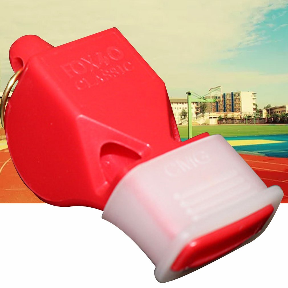 Plastic Whistle Outdoor Survival Whistle Sports Referee Football Rugby Whistle With Neck Wrist Cord