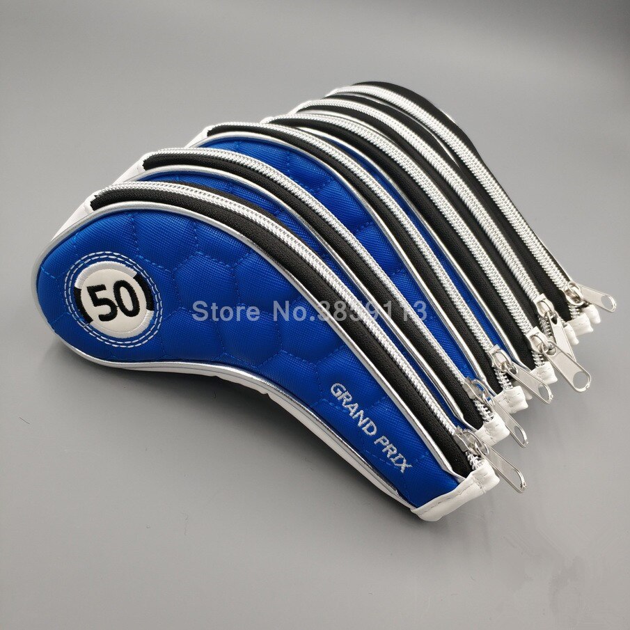 1PC Zipper Golf Wedge Head Cover Grand Prix Sand Wedge Set Headcover 50 52 54 56 58 60DEG For Man Women