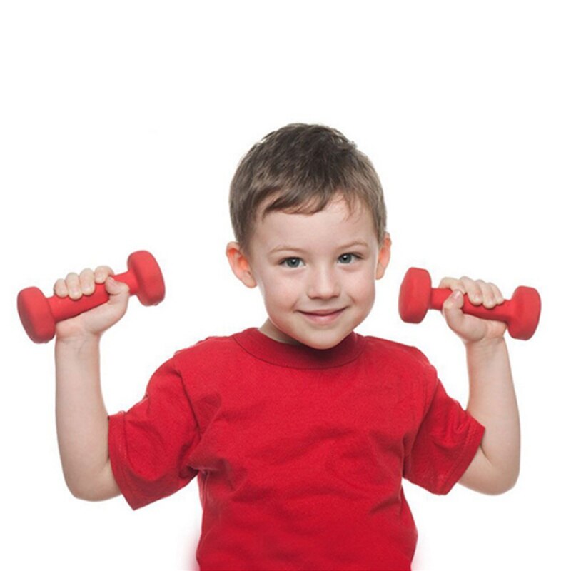 1/1.5/2kg 1pc pequeno haltere braço fino casa crianças yaling plástico-mergulho aeróbica feminino fitness haltere cores aleatórias