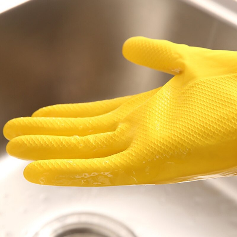 1 Paar Huishoudelijke Afwas Wassen Kleren Rubberen Handschoenen Latex Waterdicht Huishouden Tuin Handschoenen S-XL Size