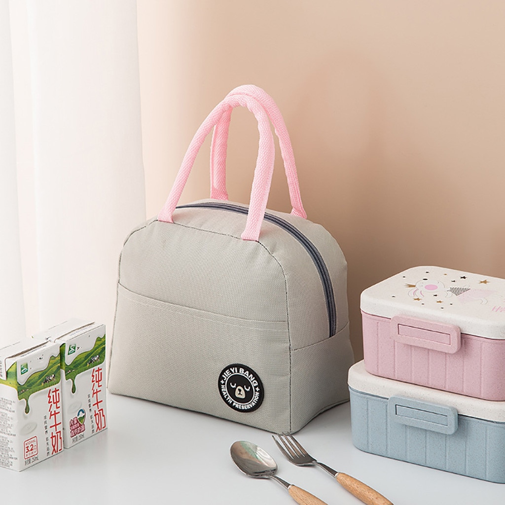 Lunch Bag Insulated Thermal Food Storage Bag Portable Travel Working Bento Box Lunch Box Tote Cooler Handbag School Food Bags