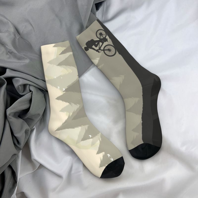 Cycling On The Mountain Bike Dress Socks Men's Women's Warm Cycling Bicycle Cyclist Biking Crew Socks