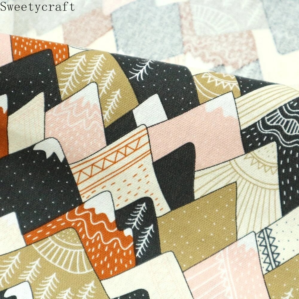 110x45cm épais Tissu par Yard Patchwork Telas Tissu Costura couture coton Tissu montagne impression bricolage sac à la main décor à la maison