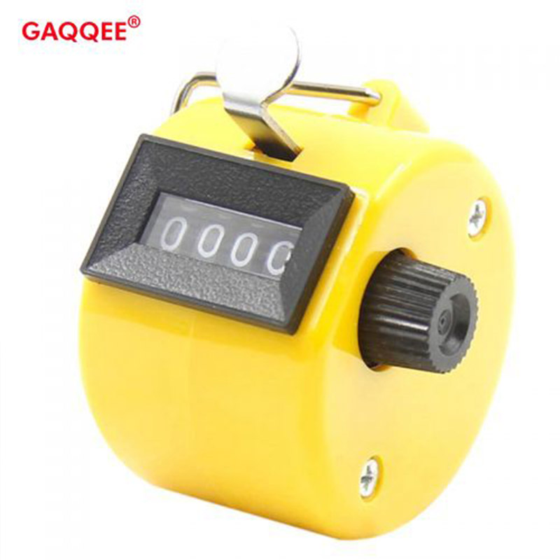 4 Digit Number Counters Plastic Shell Hand Finger Display Manual Counting Tally Clicker Color Shell Timer Soccer Golf Counter
