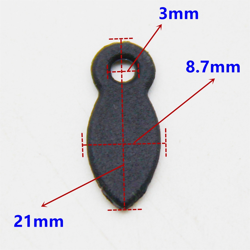 100 unids/bolsa de 17x7mm, hojas de Metal negras, decoración, clavos para álbum de recortes, cerraduras giratorias, botones, Marco, ganchos, accesorio de decoración para cuaderno