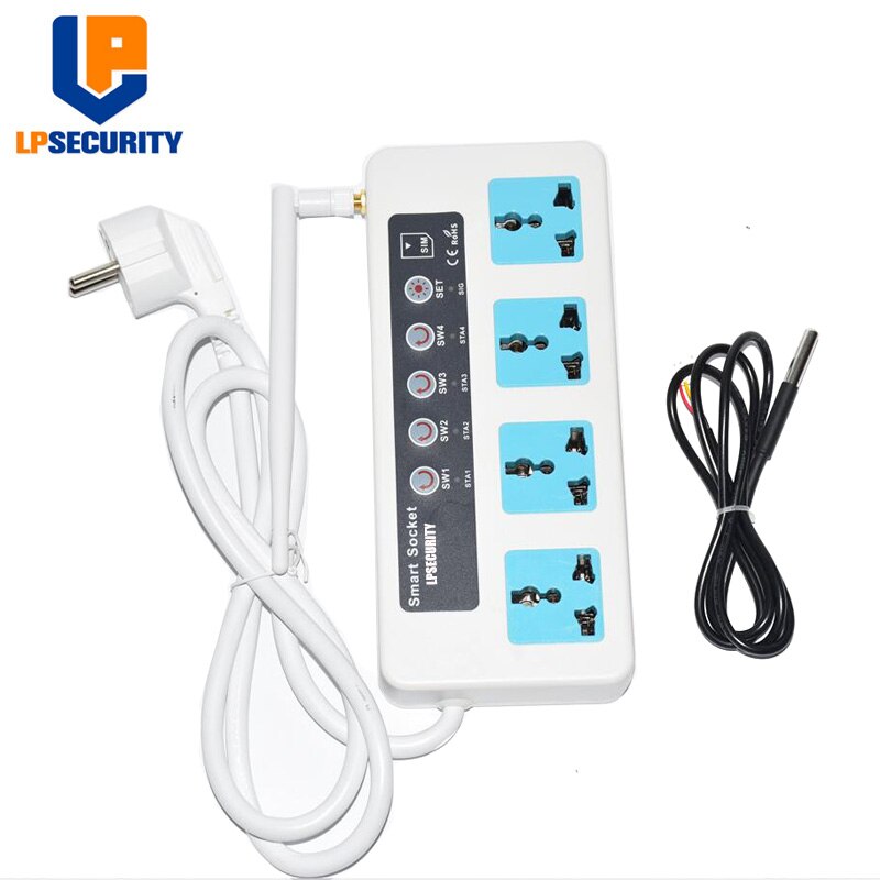 GSM Remote Control Power Strip/4 Outlets GSM Electrical Power Socket Strip by cellphone remote control gsm socket