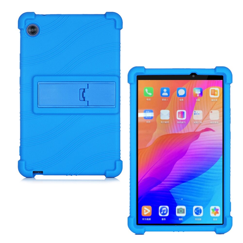 Case Voor Huawei Matepad T8 Tablet Cover Funda Kobe2-L03 KOBE2-L09 Kob2-w09 Soft Silicon Full Body Protector Stand Shell: Deep Blue
