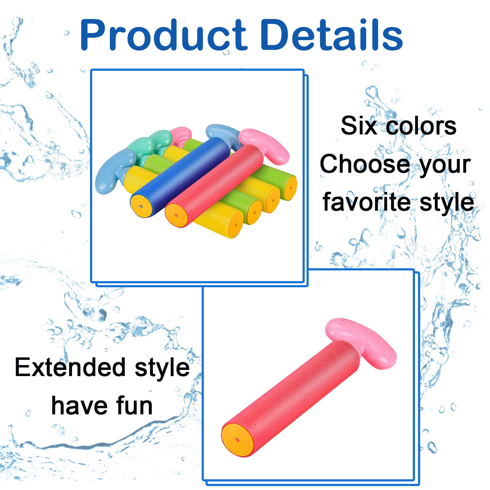 6PC Educational Children's Indoor And Outdoor Water War And Water Sprayparty Toy Play Childen Squirt Beach Toys