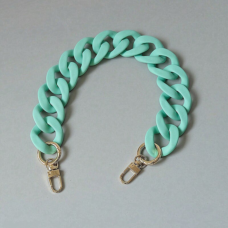 Correa de cadena de bolso de mujer versátil, cadena ancha colorida, accesorios de bolso de
