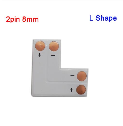 5~500 L Shape 2pin 3pin 4pin 5pin 6pin LED Connector For connecting corner right angle 5050 RGB RGBW 3528 ws2812 LED Strip
