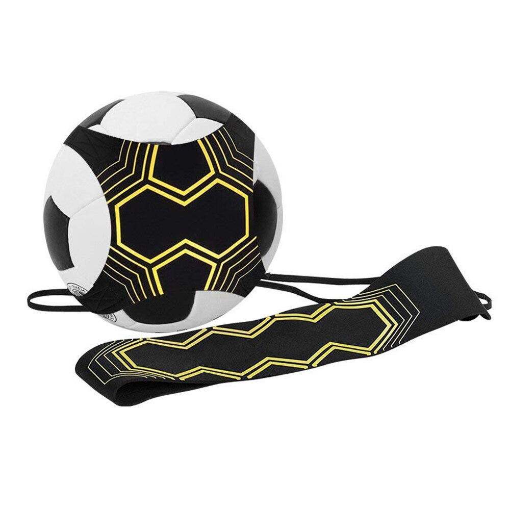 Kontroll ferdigheter kick ball fotball stropp trening hjelpemiddel holdbar elastisk retur neopren praksis håndfri fotball trener belte