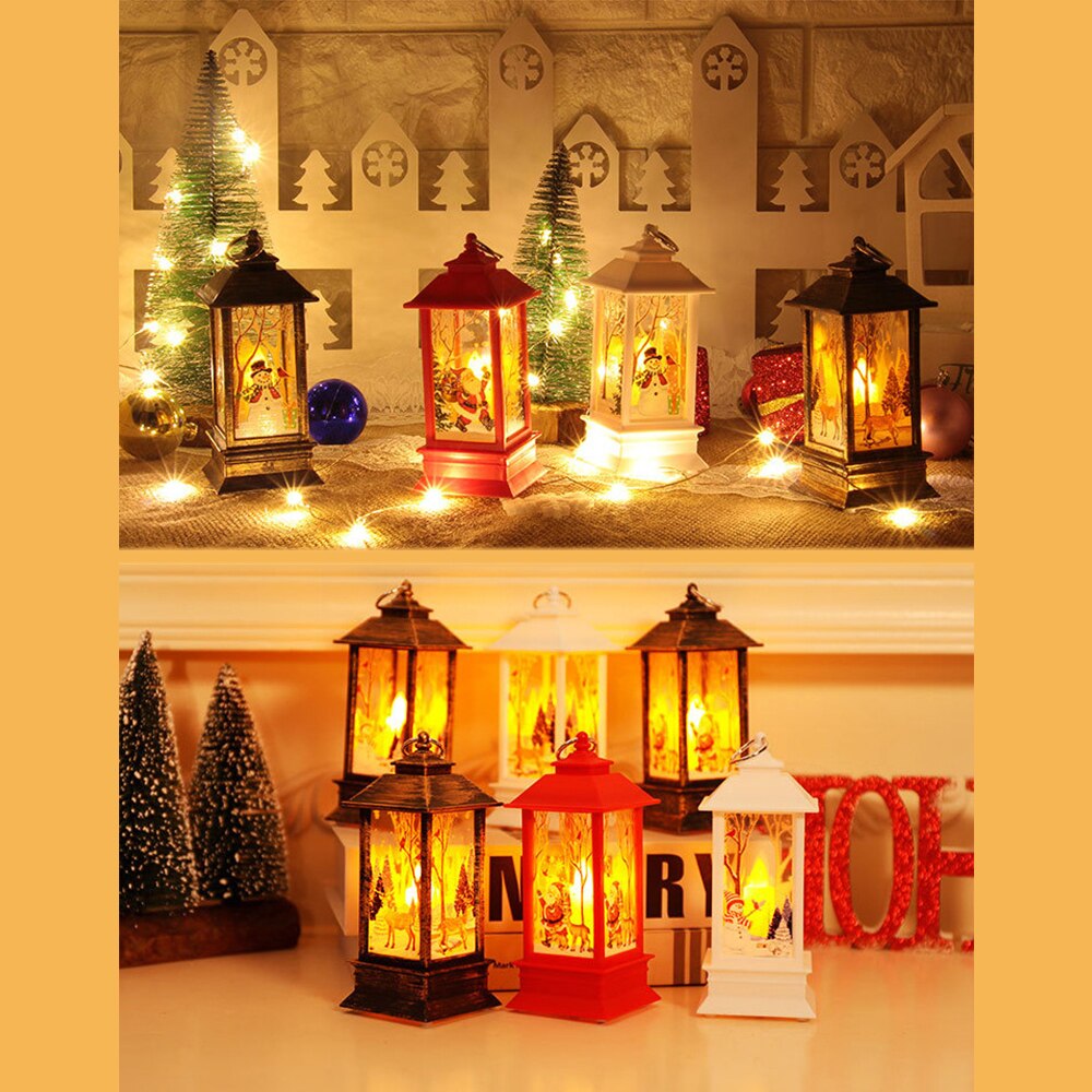 Kerst Kleine Olie Lamp Kerstman Vlam Lamp Draagbare Lamp Kerstman Sneeuwpop Lamp Kerst Decoratie Jaar Decoraties