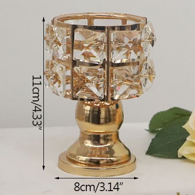 Mini cristal bougeoir or mignon chandelier ornement décoration de mariage centres de Table chandelier pour fête décor à la maison: L