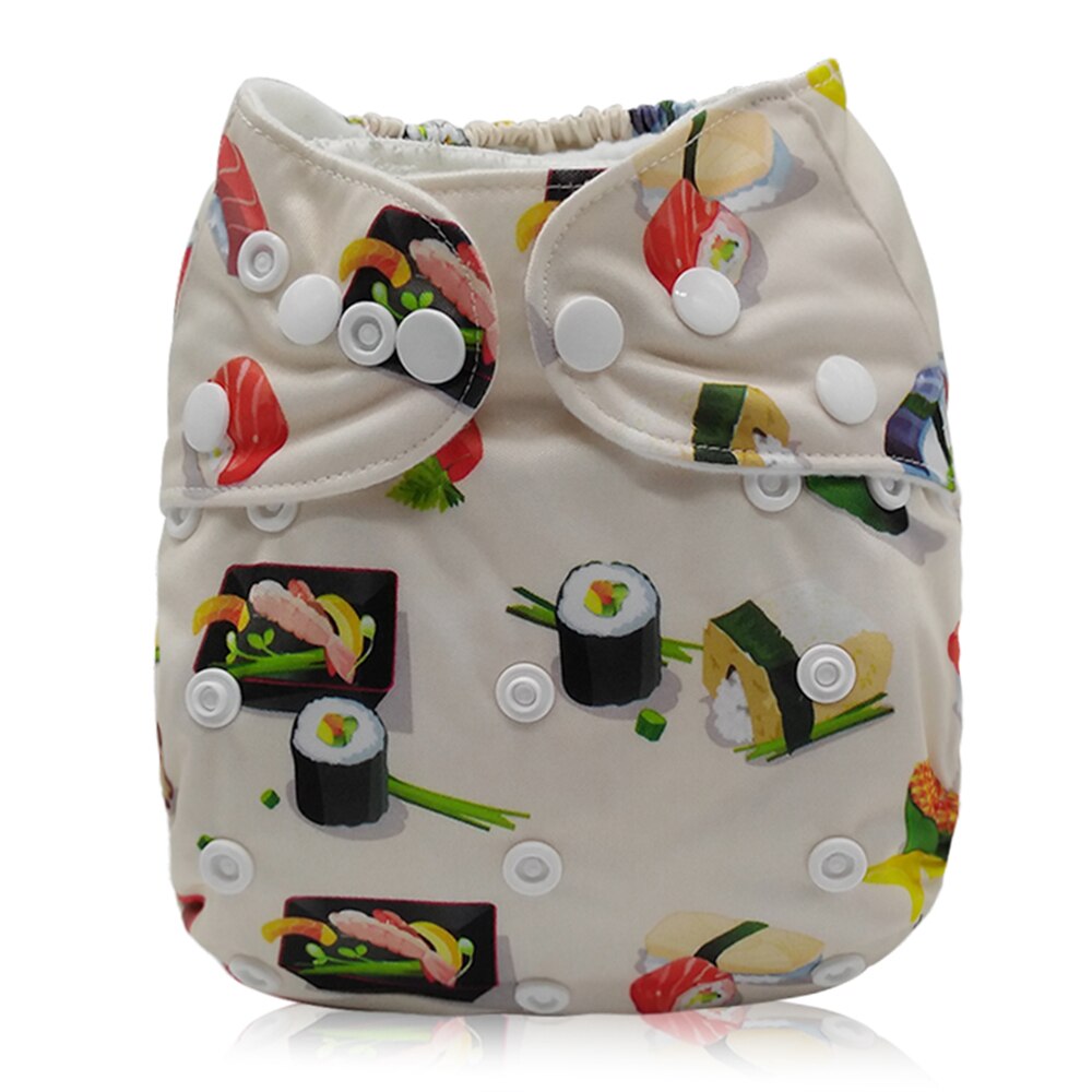 Baby återanvändbar tygblöja tvättbar tygblöja för unisex med 1pc blöjor av mikrofiberinsats: 6