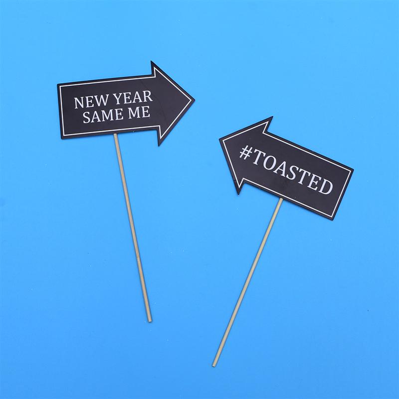 32PCS Year Photograph Props Camera Props Glitter Funny Photography Accessories for Costume Party Theme Party