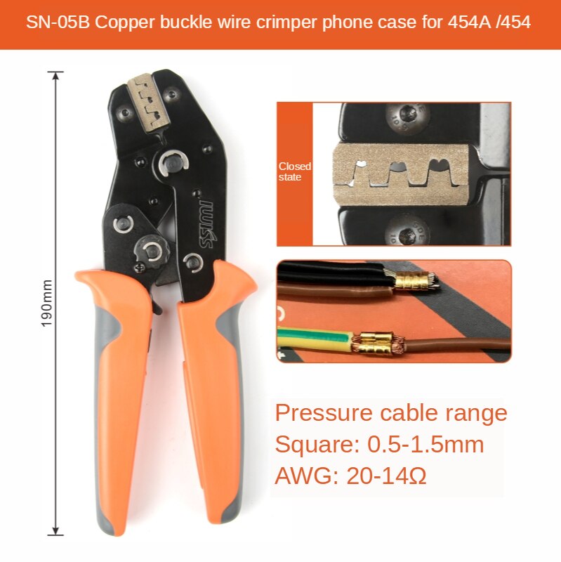 IWISS SN Series Ratchet Crimping tool Dupont XH2.54 ,PH2.0，2510 terminal Crimping Pliers Electrical tools SN-11011/02C/28B/48B: SN-05B EDM