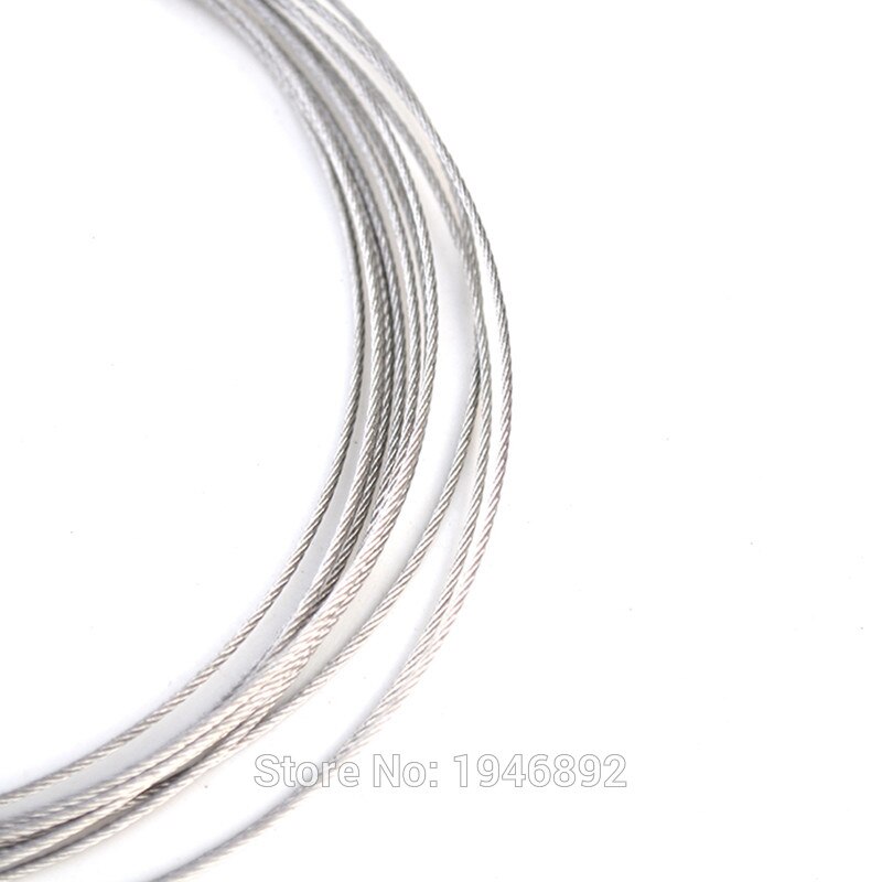 10m/lot 1mm High Stainless Steel Wire Rope Tensile Diameter 7X7 Structure Cable Gray