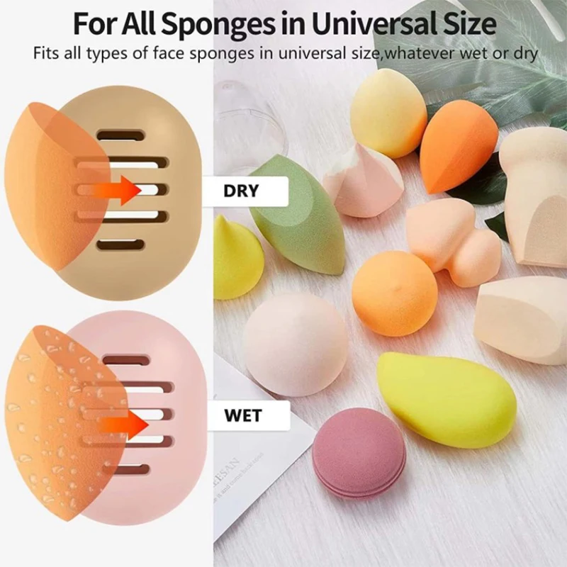 1PC porta spugna per trucco custodia ecologica in silicone multi-foro per spugna di bellezza custodia da viaggio protettiva per soffio cosmetico