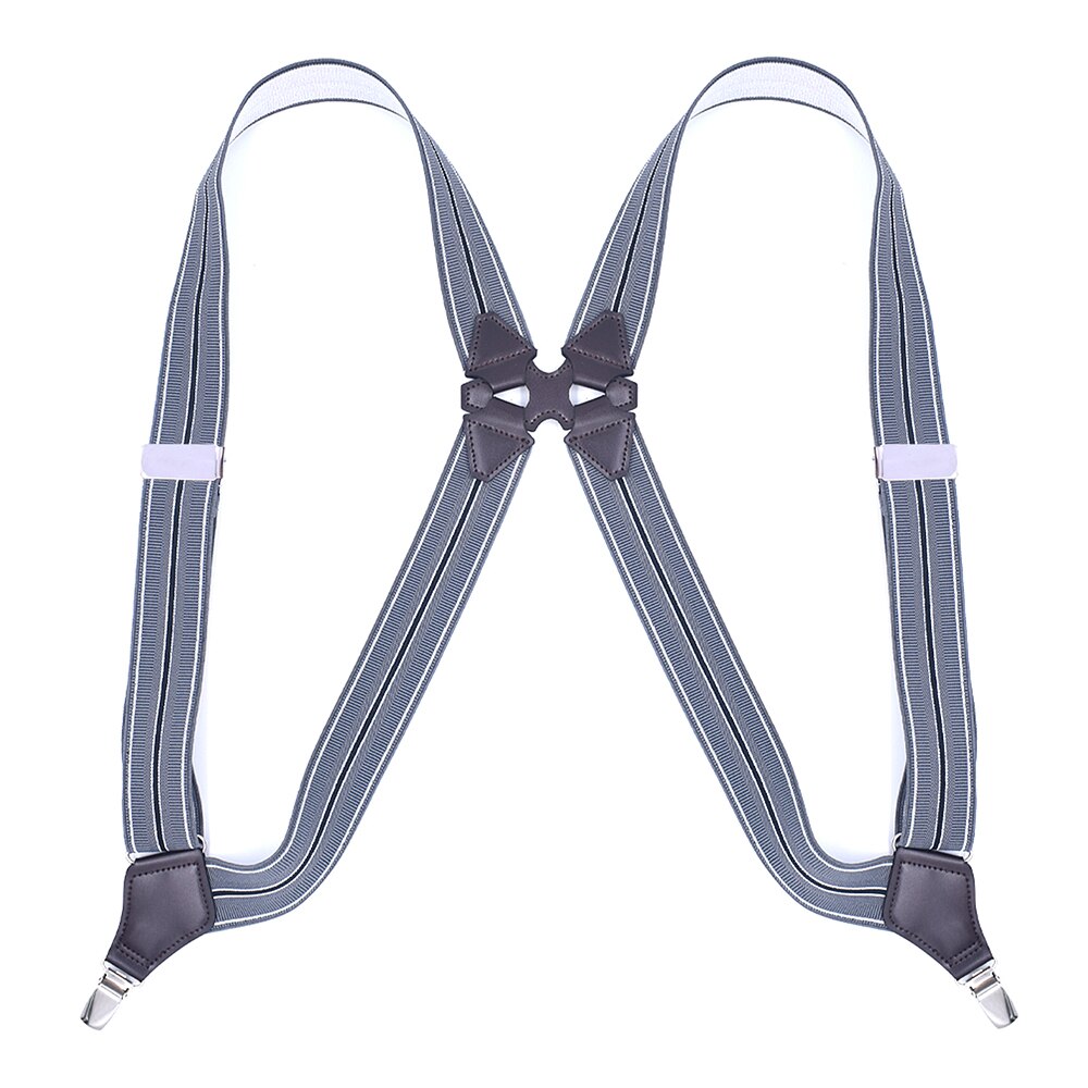 Seler til mænd sideclip style 3.5cm brede kraftige store høje justerbare elastiske hofteclips bukseseler far: Stil b
