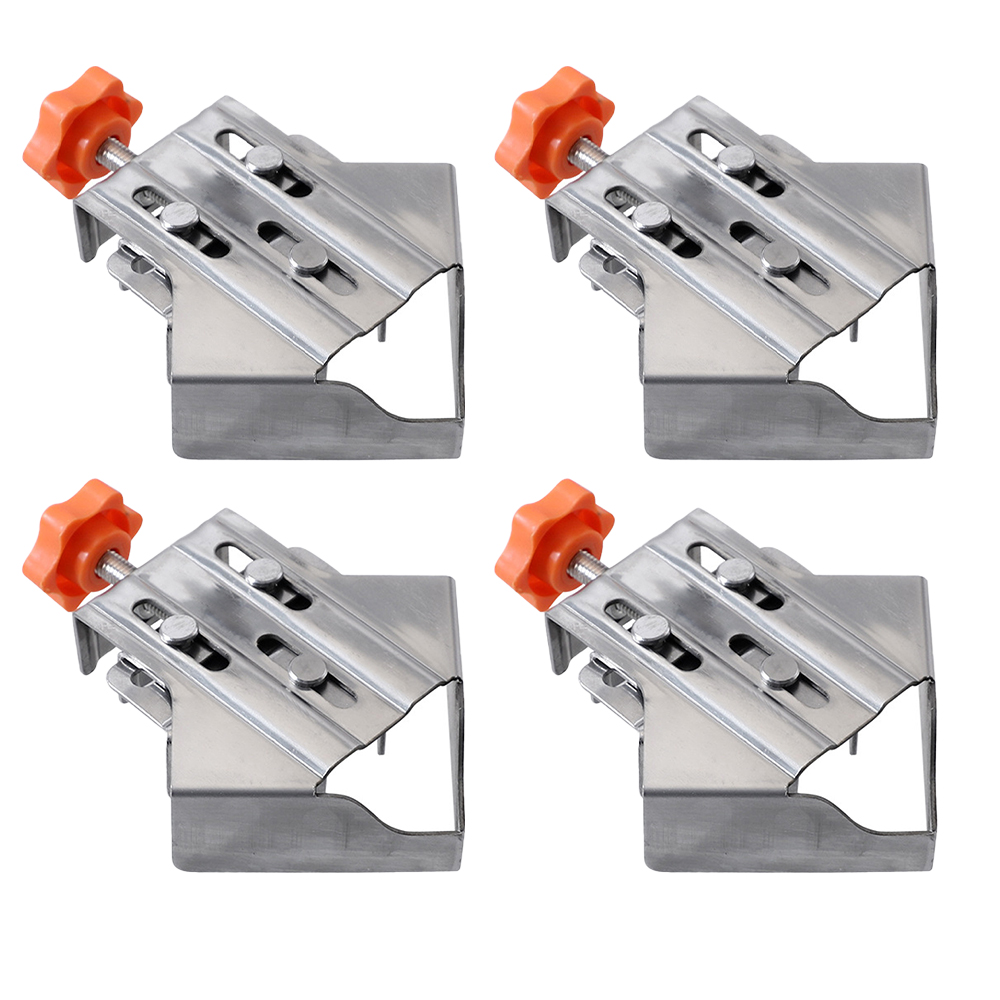 1/4 st 90- graders hörnklämmor för träbearbetning, snabbjusterbara, fjäderbelastade träbearbetningsklämmor, skåp, fotoinramning: Svart