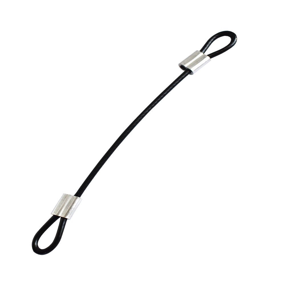 20 pcs Stainless Steel Wire Rope Lanyard Cable Tether Safety Strap with Braided Steel Rubber Coated an