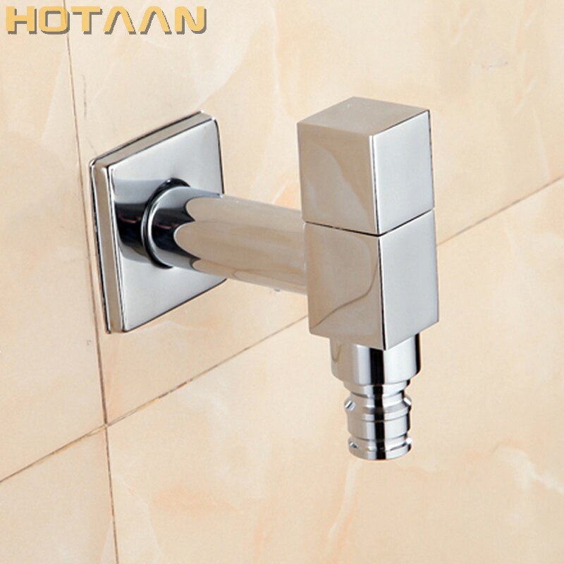 Bibcock wasserhahn hahn kran Chrom beenden Badezimmer Zauberstab Halterung Waschmaschine Wasser Wasserhahn Wasserhähne YT-5174