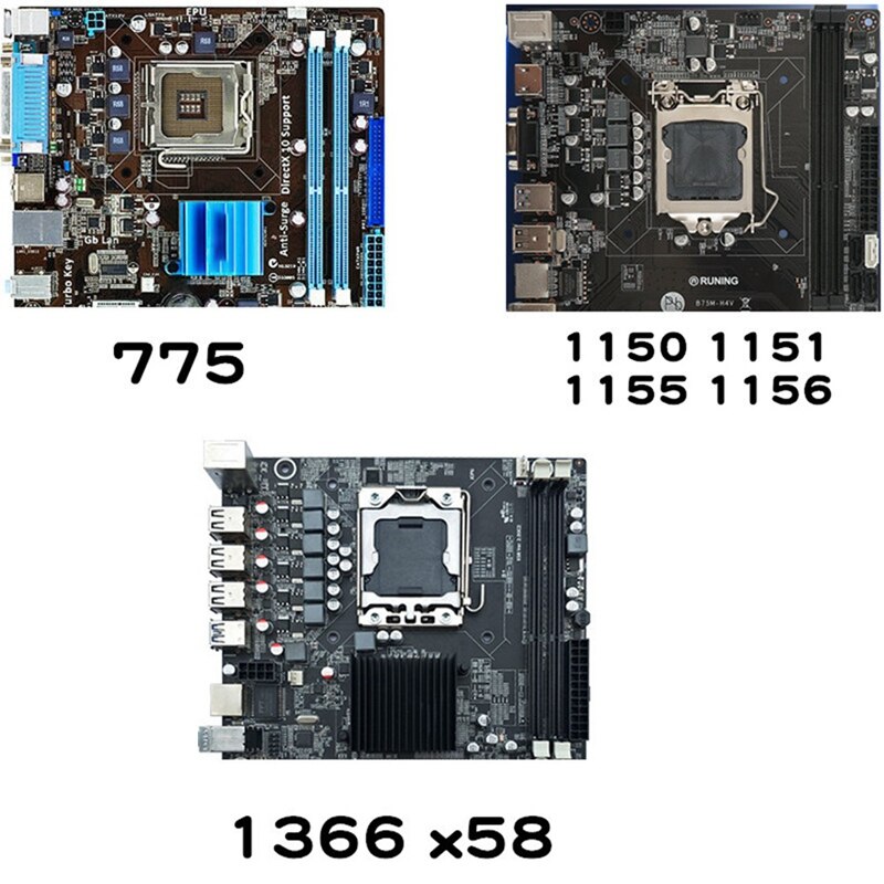 LANSHUO CPU Kühler RGB LED CPU Kühler 2 Wärme Rohre Ultra Ruhig Kühler Fan für LGA 775 115X 1366 (4Pin Einzigen Lüfter)