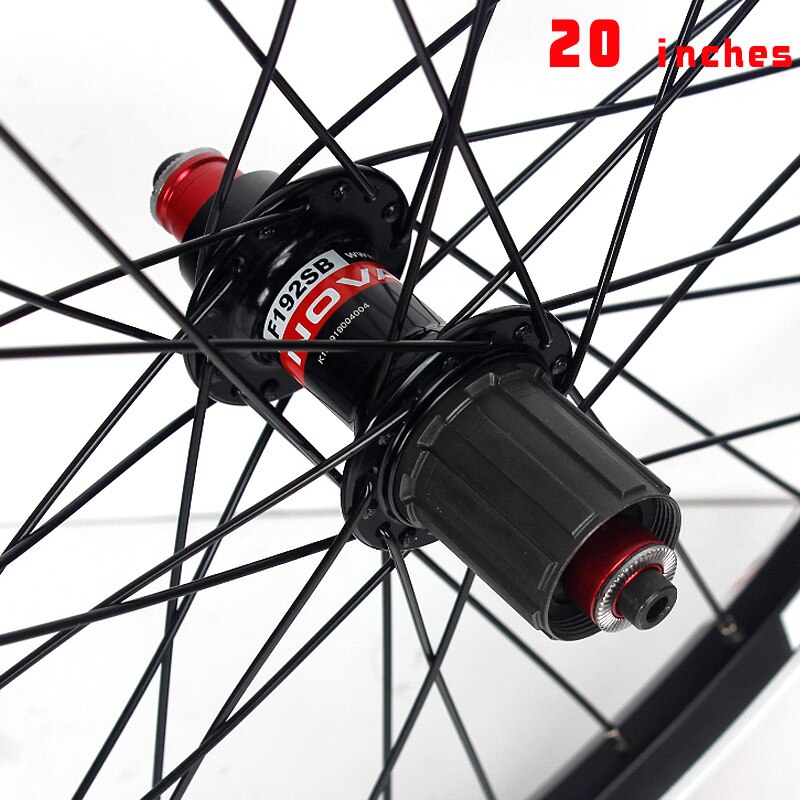 Mountain bike wheel set 20 inch 406 451 V brake disc brake double layer aluminum alloy 2 bearing 7-10 speed 32 hole wheel set