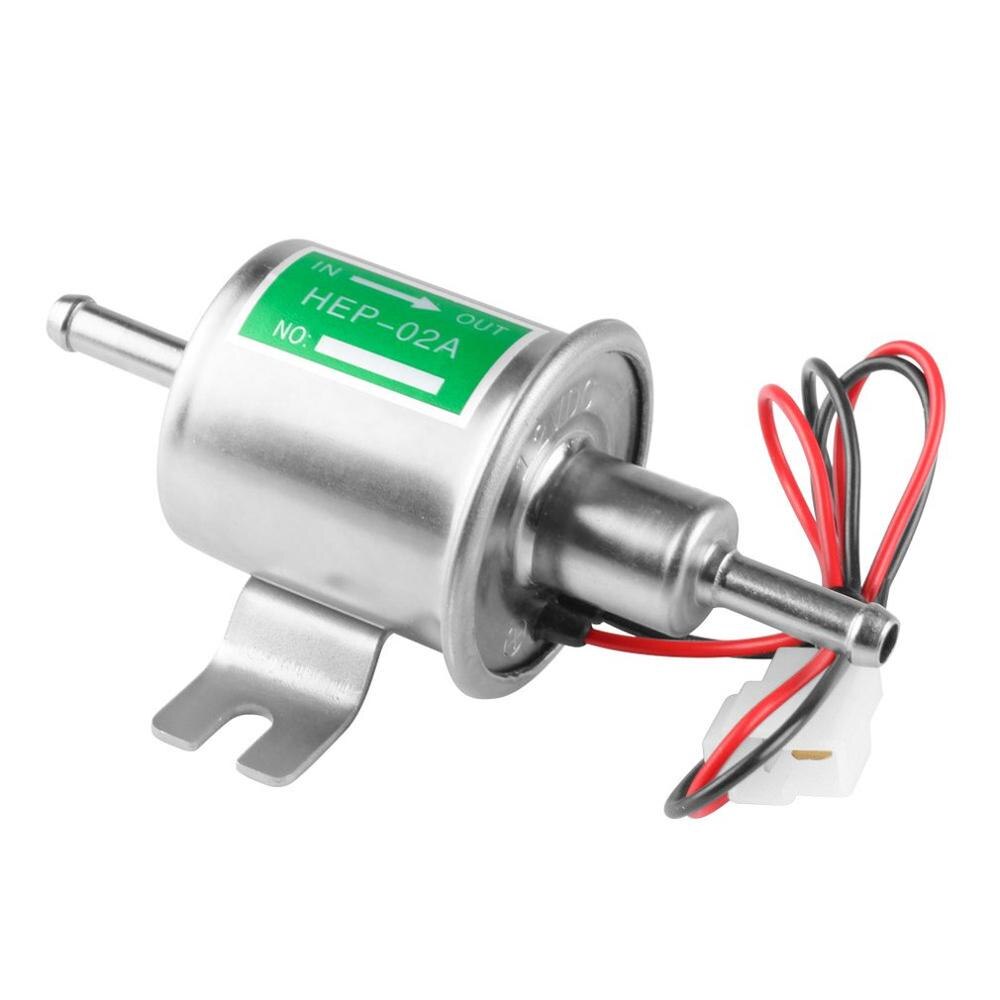 Hep -02a gas diesel brændstof pumpe inline lavtryk elektrisk brændstof pumpe 12v 24v elektronisk pumpe elektronisk diesel pumpe: Sølv 12v