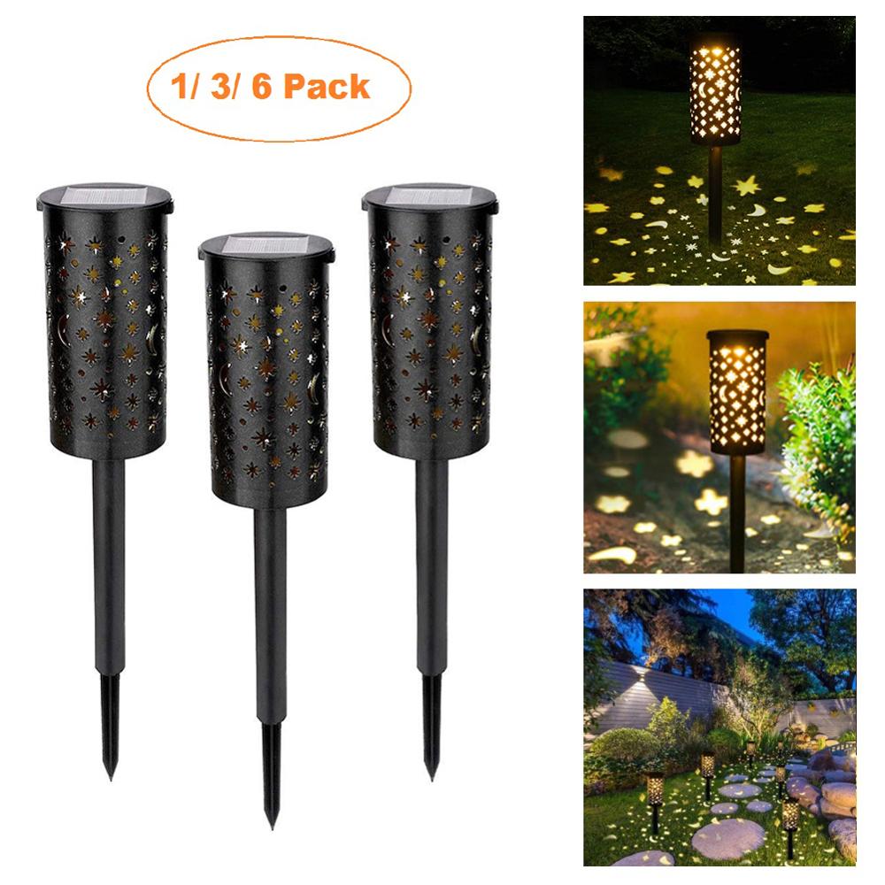 Solar Garden Lights Outdoor Star Moon LED Solar Lights Waterproof Solar Lamp Lantern Pathway Garden Stake Light Decoration Light