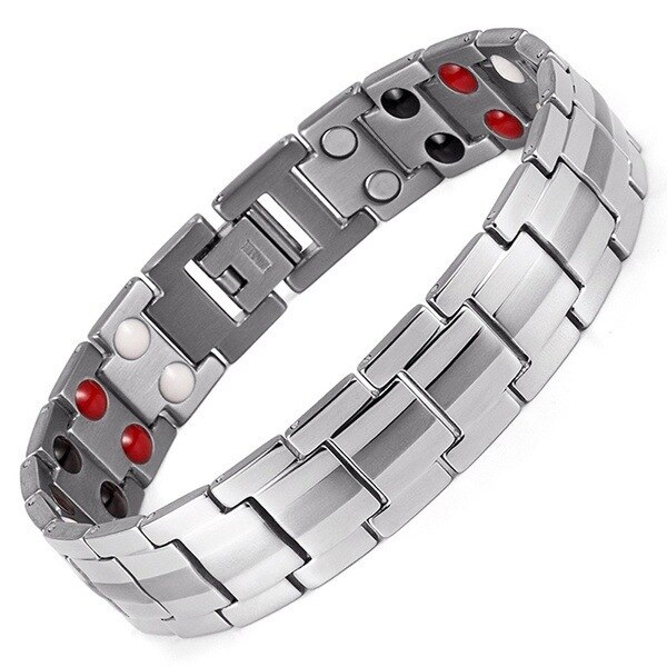 Negatieve Ionen Armband 15Mm Verwijderbare Dubbele Rij Magneto Negatieve Ionen Mannen Armband Charm Braceletsstainlesssteel