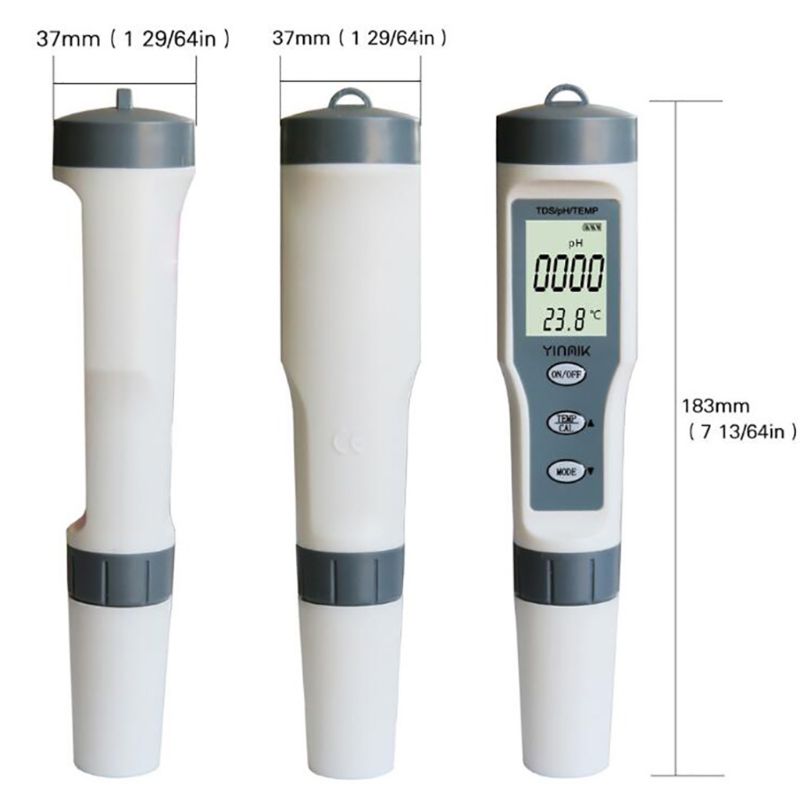 EZ9901 Digitale Tds Meter 3 In 1 Tds/Ph & Temp Tester Pen Handheld Water