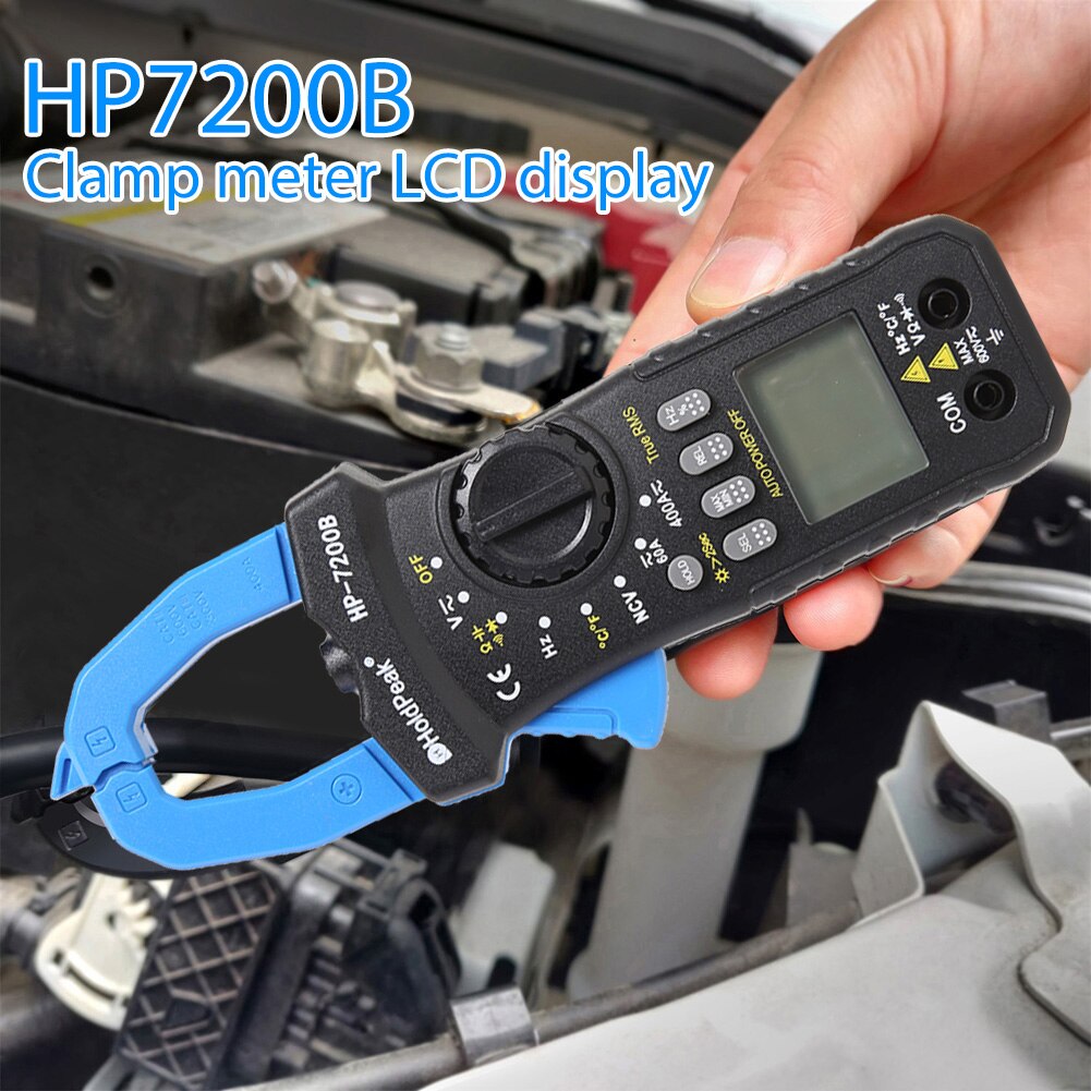 HP7200B Digital Clamp Meters Multimeter 6000 Counts Auto Range Current Voltage Capacitor Temperature Tester