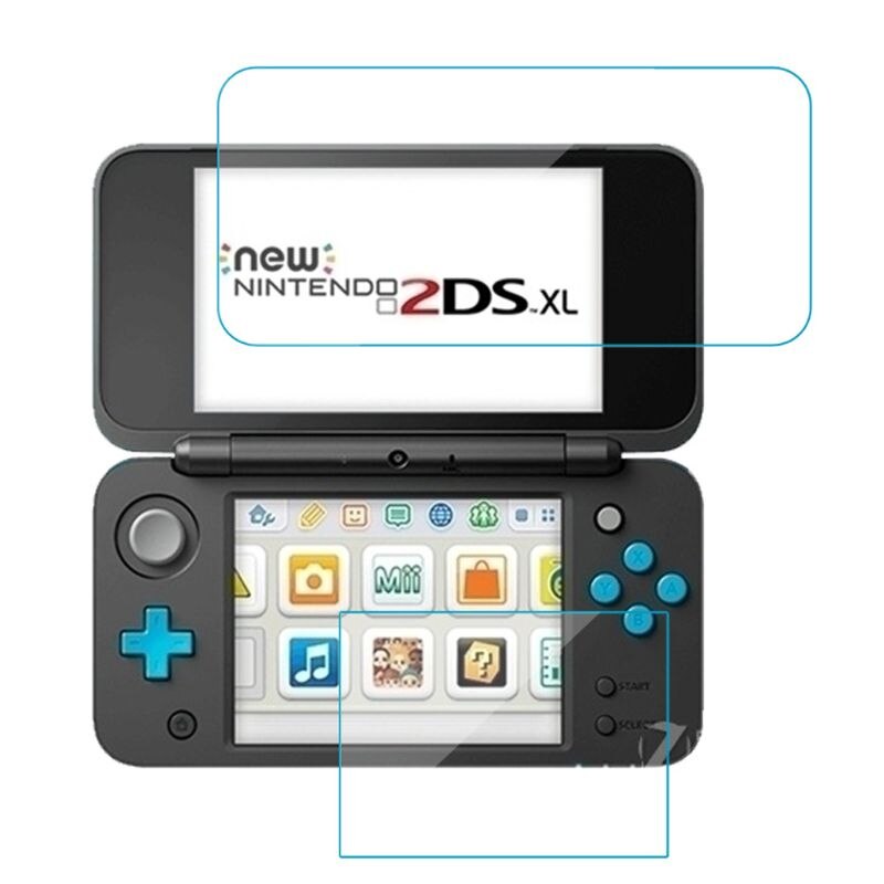 2in1 parte inferior superior hd ultra claro película protetora superfície guarda capa para nintendo novo 2ds xl 2ds ll protetor de tela lcd pele