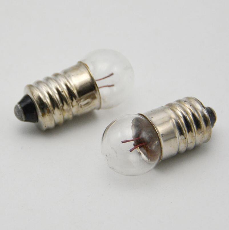 Cuentas de lámpara pequeñas E10, 100 V, 1,5 V, 2,5 v, 0.3A, cuentas de lámpara de señal de bombilla pequeña E10, 3,8 V, 4,8 V, 6,0 V, 6,2 unids/lote