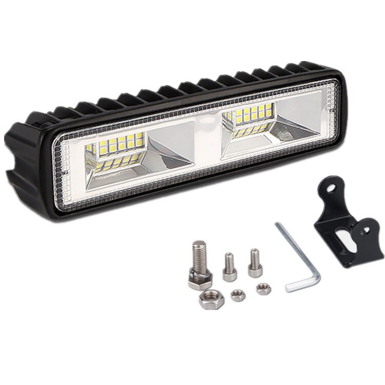 LED Light Bar Universal Fog Light 48W 16 LED Work Light Bar Car LED Light Driving Light DC 12V Car Shape: Default Title