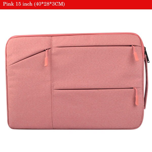 Soomile Laptop bag 12 13.3 15 15.6 inch notebook bag brand men women Ipad bags Handbag: pink 15 inch