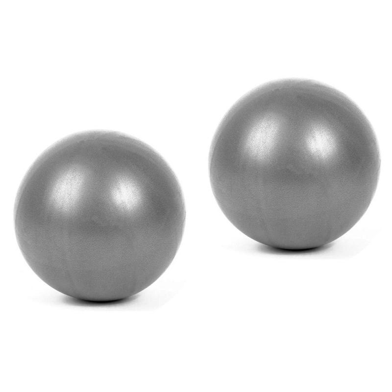 25cm Mini Yoga Ball Pilates Ball Stability Exercise Training Anti-burst And Anti-slip Ball With Inflatable Tube: 2pcs