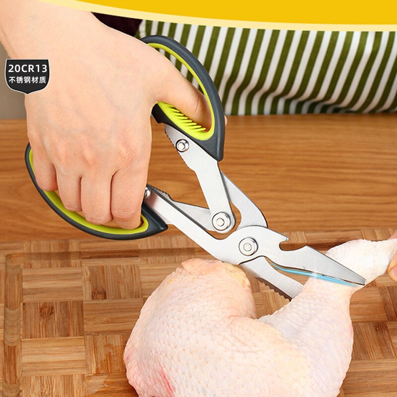 Kitchen Scissors 6 In Heavy Duty Curved Multifunctional Chicken Bone Scissors for Food Vegetable Fishing Cooking Knife