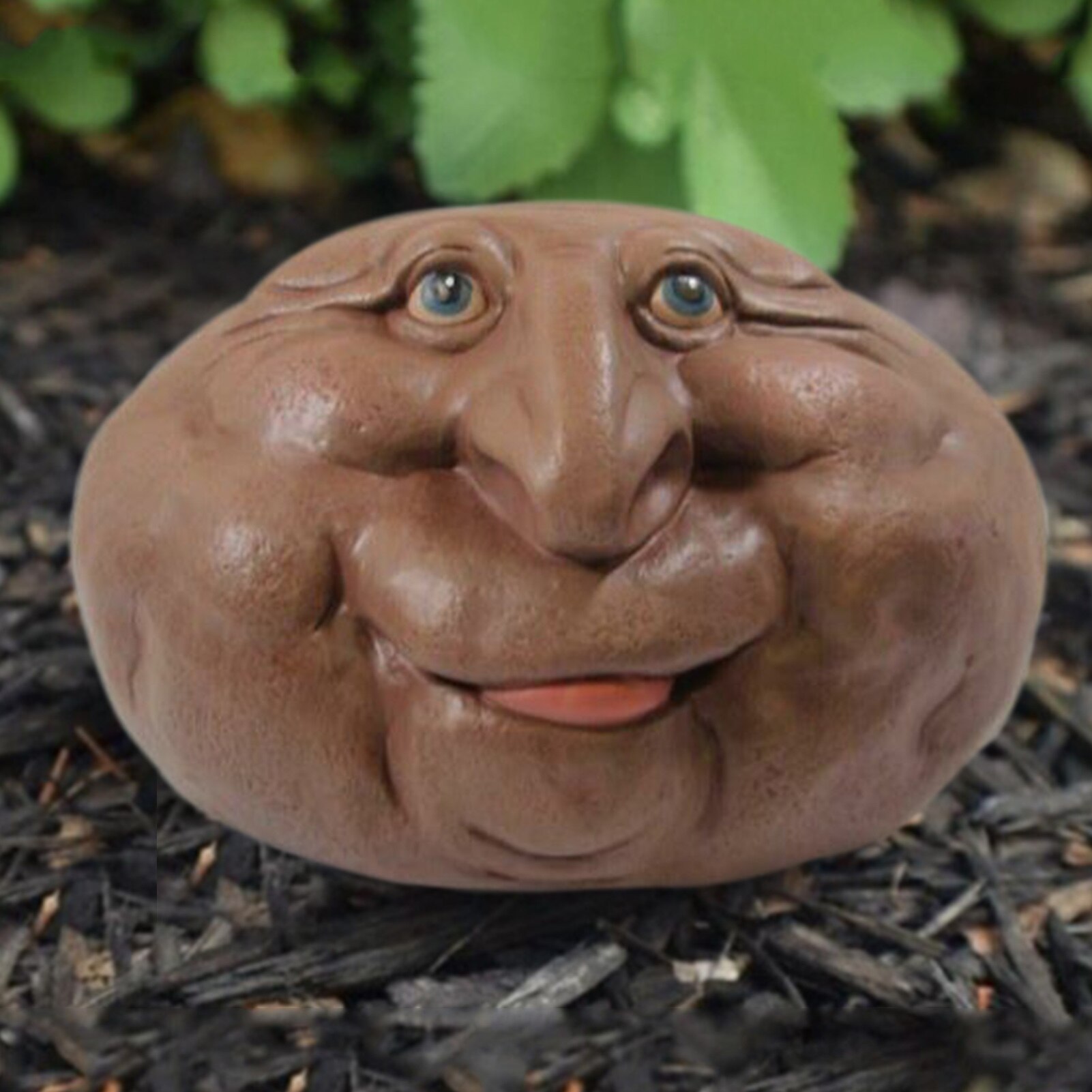 Rock cara jardín arte esculturas de resina místico jardín piedras para interior exterior Patio porche casa decoración . Exclusivo.